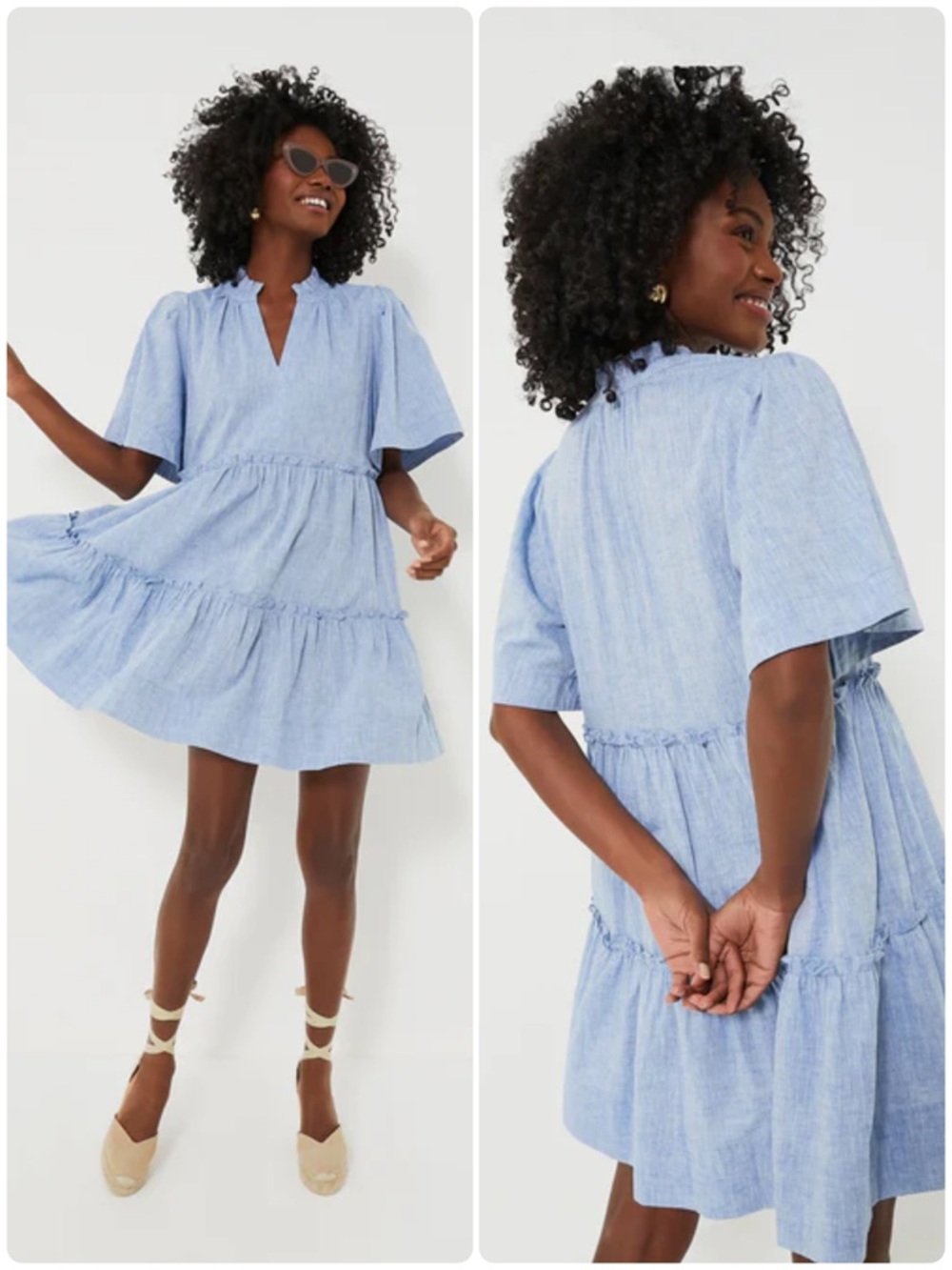 Tuckernuck Chambray Crawford Dress Blue Mini Size Small